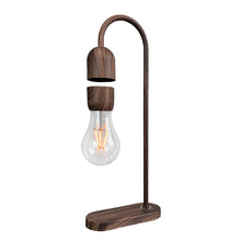 Load image into Gallery viewer,  bordlampe i valnød - Svævende bordlampe i smuk valnød finish, skaber en luksuriøs atmosfære.